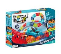 Toy Car Race Track - Interactive Vehicle with LED Light,DIY Vehicle Track Toy - for Living Room Bedroom Family Activity Preschool Party School Home Education