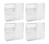 Toy Car Storage Display Case Clear Transparent Display Box for Storing a Variety of Model Cars (4pcs)