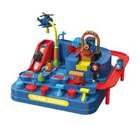 Toy Car Track - Sliding Dinosaur Vehicle Game - Race Track with Christmas Adventure Theme - for Boys and Girls, Birthday, Home, School, Kindergarten, Floor, Playroom