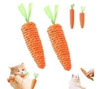 Toy Carrot Sound Pet Products Bite Resistant Paper Rope Scratcher Clean Teeth Interactive Play Chew Toy for Cat Carrot
