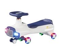 Toy Cars Fun Light Up Car Scooter With Music Light-up Wheels Realistic Headlights Anti-Rollover Wiggle Cars(Donker Blauw)