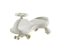 Toy Cars Swing Car with Flashing Wheels Music Light Anti-Rollover Wiggle Cars Ride On Toy for Kids Boys Girls 3+(Beige,Silent wheel)