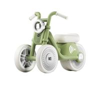 Toy Cars Tricycle For Kids With No Pedal Silence Wheels Headlights Balance Bike Toy Birthday Gifts First Bike(Grn)
