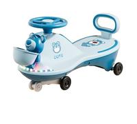 Toy Cars Wiggle Car Light-up Wheels Anti-Rollover just Twist Wiggle and go Best Ride-on Toy for Boys Girls(Blu,Normal wheel)