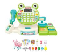 Toy Cash Register | Calculator Cash Register Toy | Playset for Grocery Store Learning