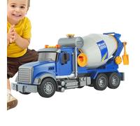 Toy Cement Mixer Truck - Building Vehicle, Construction Car | Interactive Engineering with Light Sound, Educational Pretend Play Gift for Kids Boys Girls Holiday Birthday Party Enter