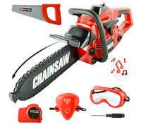 Toy Chainsaw Kids Power Construction Tool, Boys Play Set Educational Toys for 3+ Year Olds Pretend Play Outdoor Lawn Toy Chain Saw Set for Toddlers