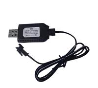 Toy Charger - USB Lithium Battery Drone Charger Cable For 7.4V SM-2P, SM-3P, And -4P Connectors - 1000mAh Fast Charging Cord For RC Helicopters, Quadcopters, And Toy Aircraft Accessories