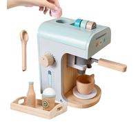 Toy Coffee Maker for Kids - Wooden Play Kitchen Coffee Maker Simulation Toy | Educational Toys Imaginative Shop Role Play for Toddler Kids Girls Boys Indoor Playroom Classroom Birthday