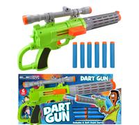 Toy Dart Gun Green Foam Shooter With Soft Darts For Kids