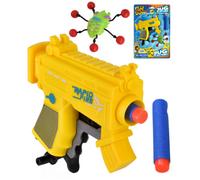 Toy Dart Gun With Soft Foam Darts And Bug Target Yellow