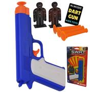 Toy Dart Gun With Suction Darts And Targets Blue