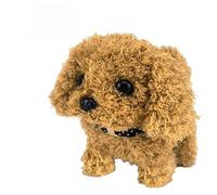 Toy Dogs for Kids Plush Brown Labrador Toy Electronic Interactive Plush Dog Toys for 1-6 Year Old Kids Simulation Pet Dog Walking Nod Barking Wagging Tail Puppy Educational Toys for Boys Girls (Teddy)