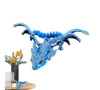 Toy Dragon - 3D Printed Flexible Flying Dragon Figures,Movable Joints, Executive Desk Fidget Toys For Children, Adults, Collectors