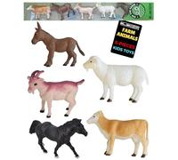 Toy Farm Animal Figurines Set for Children Kids Educational Animal Figures Realistic Colours Imaginative Play Textured Plastic Small Handheld Size Learning Toys for Home or Nursery