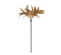 Toy Feather Wand Kitten Teaser Feather Catkins Interactive Stick Wire Chasing Color Matching Replacement For Indoor With Bells