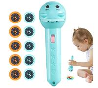 Toy Flashlight, 80 Patterns Torch Projector Kids, with 10 Discs Handheld Lamp for Interactive Educational Game Shadow Play Storytelling
