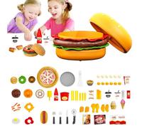 Toy Food,Toy Food for Kids Kitchens - Pretend Large Hamburger Sensory Educational Toys for Kids Birthday Classroom Playroom