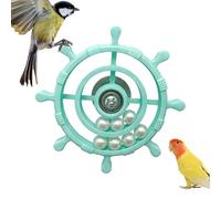 Toy for birds with rotary wheel, interactive play wheel, 360 degree rotating activity for birds, for small animal cages for boredom control and