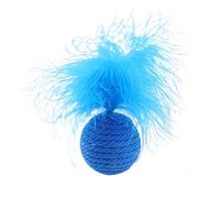Toy for Indoor Cats, Cat Toy in the Shape of a Ball, Interactive Toy for Kittens, Cat Feathered Toy, Interactive Toy Feathers for Inner Movement