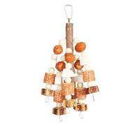 Toy for Parrots, Chew Toy for Parakeets and Cages, Fibre Rope and Nuts, Interactive Games for Conure, Parakeet, ARA, Canaries and Household Toys in Mainate