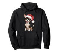 Toy Fox Terrier Dog Christmas Santa Hat Pet Dog Lovers Funny Pullover Hoodie