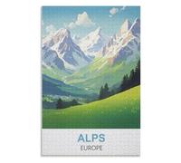 Toy Fun Family puzzle box，Alps Europe，Adults 1000 Piece Jigsaw Puzzle- Christmas，52x38，paper puzzle ，AA-1262