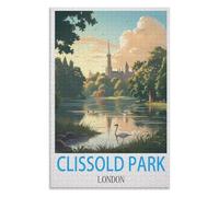 Toy Fun Family puzzle box，Clissold Park London，Adults 1000 Piece Jigsaw Puzzle- Christmas，75x50，wooden puzzle ，AA-1242