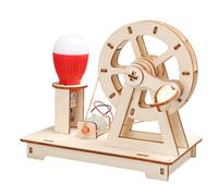 Toy Generator for Kids - Hand-Cranked Generator Teaching Aid - Handmade Generator Craft Toy | Wooden Light Bulb & Generator Science Project |15cm Wind Turbine Generator For Students