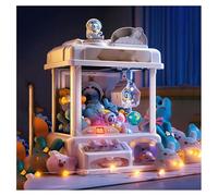 Toy Grabber Claw Machine , Claw Toy Grabber Machine with Light and Music,2 Panda Doll,25 Dolls,20 Gashapons , Claw Toy Grabber Mini Arcade Machine for Boys Girls Age 5-7 8-10 10-13