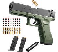 toy Gun- Squirt Boys Girls Toy Guns,Soft Bullet Shell ejecting Soft Bullet Toy Gun,Toy Gun with 2 Ejecting Magazine,16 cartridges, 40 Bullets,safe cheap