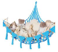 Toy Hammock for Stuffed Animals,Boho Soft Plush Toy Storage Net(Sky Blue)