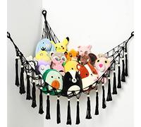 Toy Hammock For Stuffed Animals Storage Teddy Hammock Macrame Boho Teddy Bear Storage Hammock Plush Toy Storage Net Soft Toy Net Hammock For Teddies Corner Hanging Toy Storage Holder For Kids Room