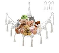 Toy Hammock For Stuffed Animals,Toy Hammock Large Plushie Net,Sturdy Handcrafted Stuffed Animal Net,with Hooks for Teddy Bear Toys Holding Nursery Room Decor