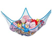 Toy Hammock With Hooks For Stuffed Animals Teddy Toy Storage Net Corner Hanging Toy Storage (blue)