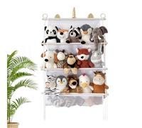 Toy Holder for Kids Room | Storage Bag Organizer | Wall Net Hanger Display Holder 3-Layer Plush Toy Storage Organizer for Playroom Nursery Children Bedroom Toys