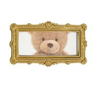 Toy House Mirror - Mirror | Miniature Mirŕor, Gold Silver Square Carved Frame (1 Pc) Dollhouses Accessory, Life Scene Model Ornament | Mini Decor For Hobby Craft Display Scenes