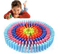 Toy Imagine 360 pcs Colorful Wooden Domino Block Set for Kids Educational and Learning Activity Game Play | Helps in Skill Development and Color Recognition (12 Colors)