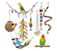 Toy Kit Bird Cage Toy for Parrots Bird Accessories Chewing Birds Swing Cage Parakeet Ladder