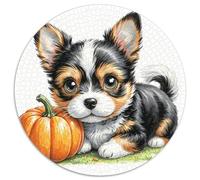 Toy Manchester Terrier 1000 Piece Round Puzzle For Adults And Kids Cute Pets Jigsaws Creative Unique Challenge Games Family Game 1000pcs (67.5x67.5cm)