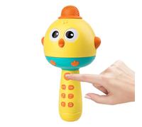 Toy Microphone, 2 in 1 Chicken Shape Portable Speaker, Rechargeable Wireless Microphone with LED Light, for Boys Girls Party Home Family Gathering Living Room Christmas Birthday
