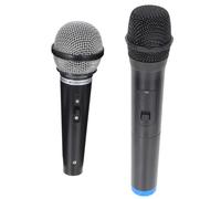 Toy Microphone 2pcs Plastic Black Simulation Model Props