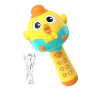Toy Microphone, Chicken Music Speaker, 2-in-1 Rechargeable Chicken Shape, Singing Microphone with LED Lights, and Portable Speaker for Kids Parties, Fun Presents for Christmas Birthdays and Gathering