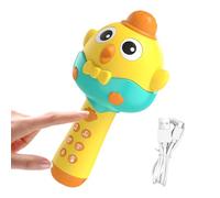 Toy Microphone for Kids, 2 in 1 Chicken Shape Portable Speaker and Music Player, Rechargeable Singing Microphone with LED Light for Boys and Girls, Perfect for Christmas, Birthday Parties, Home Play