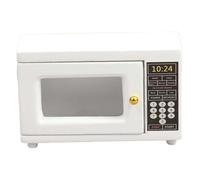 Toy Microwave, 1:12 Scale Classic Wooden Miniature Microwave, 2.5x1x1.6 Inch Dollhouse Kitchen Accessory for Dollhouse Decor and Children's Role Playing