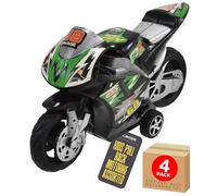 Toy Motorbike Pull-Back Power Mini Vehicle for Kids Black Green Red Blue Yellow Orange Plastic Childrens Toy Vehicles Handheld Scale Indoor Outdoor Play