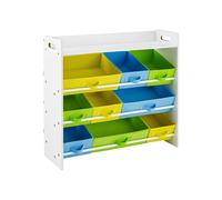 Toy Organiser with 9 Removable Non-Woven Fabric Bins