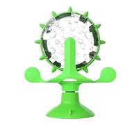 Toy Pet Puzzle Feeder Creative Treat Dispenser for Pets IQ Brain Toy Windmill Turntable Teasing Dispenser Dog Pet Toy for Cat/Dog(Green)