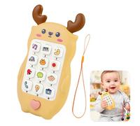 Toy Phone for Kids, Baby Phone with Lights and Sounds, Educational Toddler Mobile Phone Toy with Music Animal Weather Vehicle Effects, Fake Phone for 1-3 Year Old Boys and Girls Battery Powered