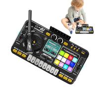 Toy Piano Microphone - 35.5x21x9.5cm Portable Keyboard, ABS Material Music Mixer, Digital Audio Instrument with USB Charging | Learning DJ Keyboard for Kids Gathering Play and Flashing Lights